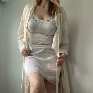 Vintage Lace Trimmed Slip Dress